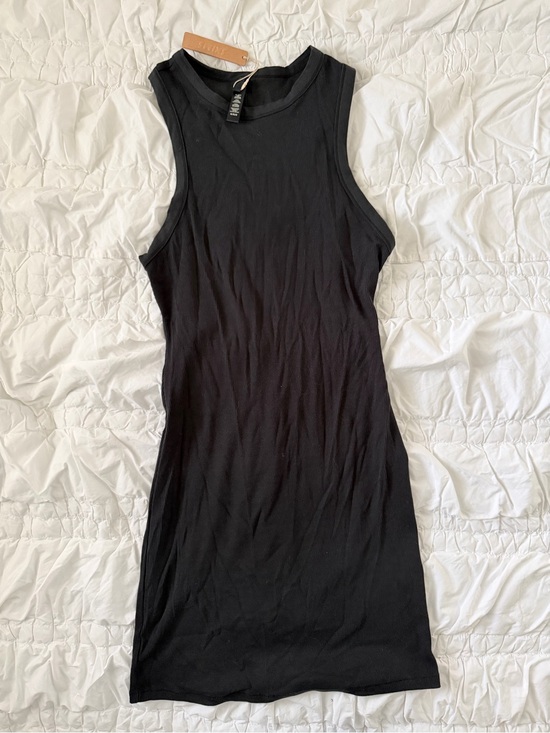 SKIMS Dresses & Skirts - SKIMS Black Ribbed Tank Dress Brand New M